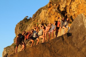 Et voila la fine équipe de ce trip. De gauche à droite : Eric Chanourdie, Kévin Arc, Léo Ferrera, Lucie Chanourdie, Julia Chanourdie, Justin Deschamps, Lisa Cherblanc, Camille Pouget, Tess Ferrera.